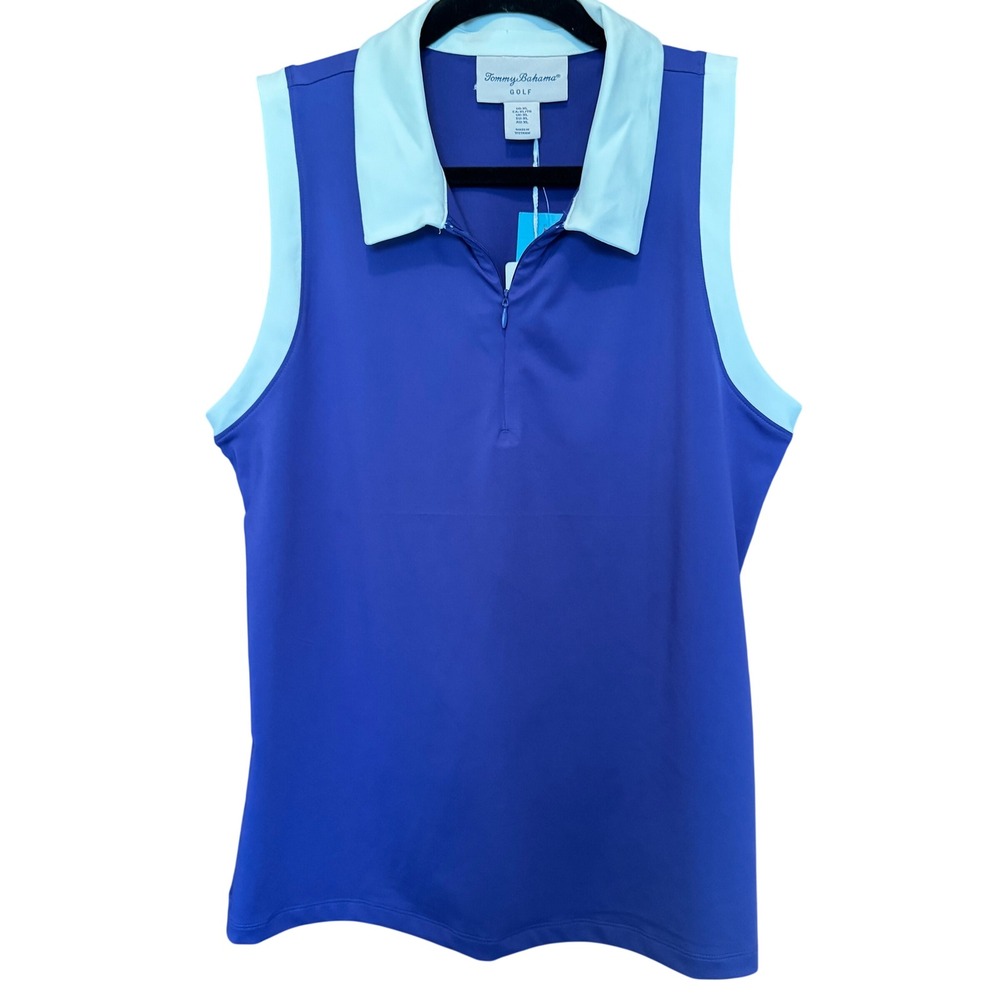 NWT Tommy Bahama Golf Polo Women XL Sleeveless UPF‎ 50 Activewear Summer Travel